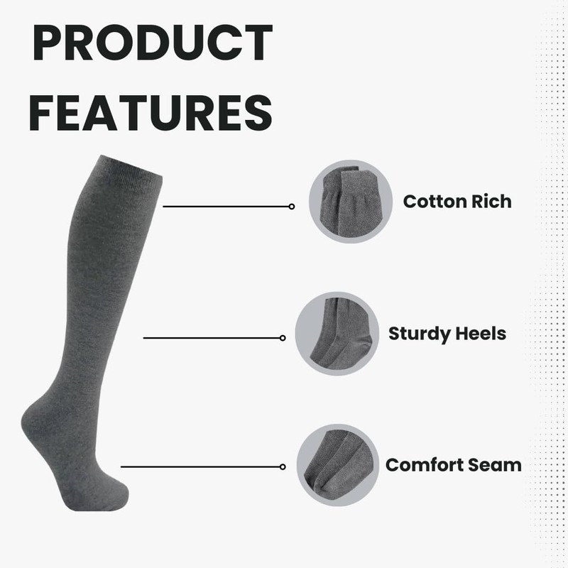 FNA Fashions® Childrens Back 2 School 3 Pairs Knee High