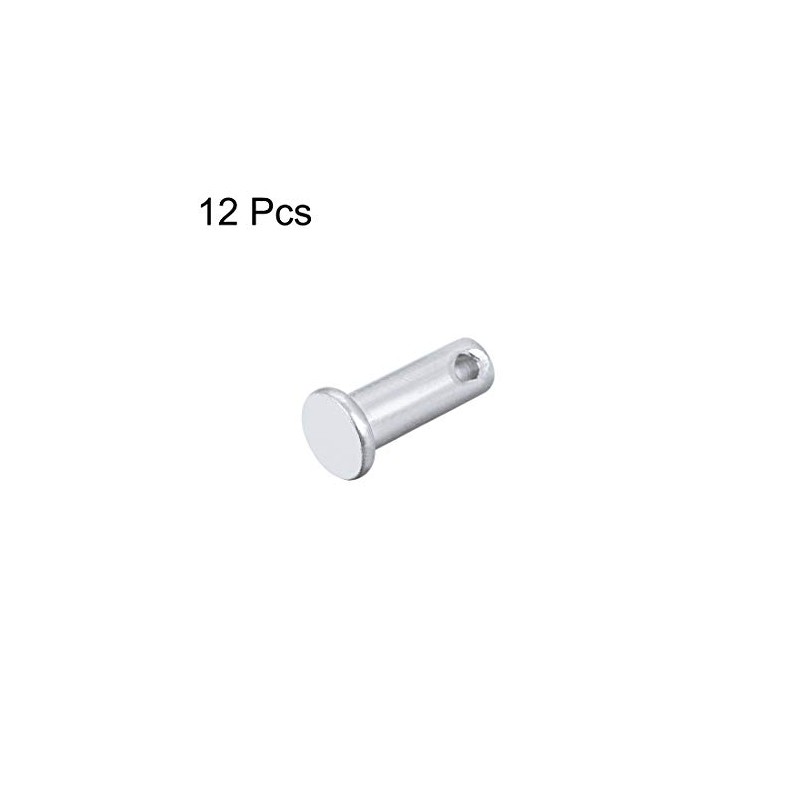 sourcing map Fork Bolts Single Hole Flat Head Round Bolts