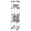 Whitmor 5 Tier Shelf Tower - Closet Storage Organizer,Silver