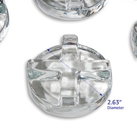 Trademark Innovations Glass Fermentation Pickling Jar Weights, Cross Grip Style (Set of 6)