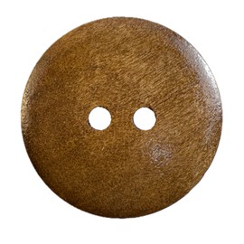 MTCELL 30 Pcs Classic Wooden Buttons, 1-1/2 inch Diameter - Brown,Convex,2 Holes,for Sewing Knitting Crocheting