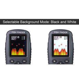 Venterior Portable Rechargeable Fish Finder Wireless Sonar Sensor Fishfinder Depth Locator with Fish Size, Temperature, Bottom Contour, Color Display