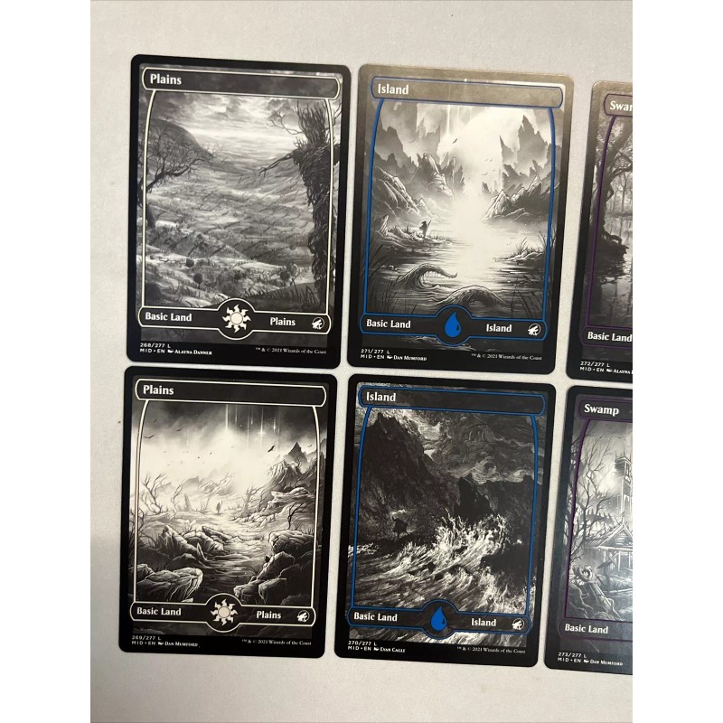 MTG Innistrad Midnight Hunt MID Eternal Night Full Art Land