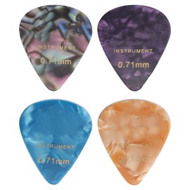 Eujgoov 100 Piezas Púas de Guitarra de 0,71 Mm Púas de Guitarra Coloridas Púas para Guitarras Acústicas Eléctricas Bajas con Caja de Almacenamiento