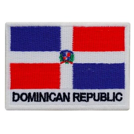 Dominican Republic Flag Embroidered Iron On Patch Applique