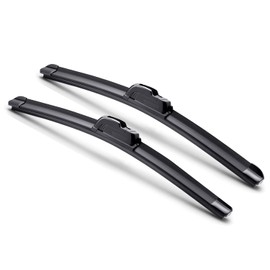 ICBEAMER 19"+19" OEM Quality Premium All Season U or J Hook Bracketness Automotive Windshield Wiper Blade for Original Equipment Replacement, Superior Visibility, Durable Rubber, Easy Installation
