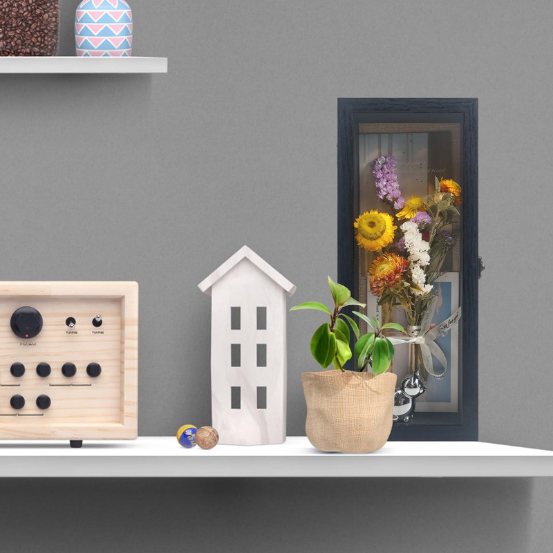 Hodeframe Shadow Box Frame 5x12.5, Wood Shadow Box Display Case