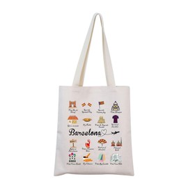 MNIGIU Barcelona Tote Bag Barcelona Travel Gift Welcome To Barcelona Gift (B-arcelona Tote)