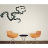 Thorny Vine Wall Decals Stickers UScolor001, Green w/Yellow Black, 48