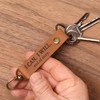DAREhue Mens Keyring with Inspirational Quote - Genuine Leather (AWESOME,