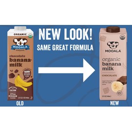 Mooala – Organic Chocolate Bananamilk, 32 fl oz (Pack of 6) – Shelf-Stable, Non-Dairy, Nut-Free, Gluten-Free, Plant-Based Beverage