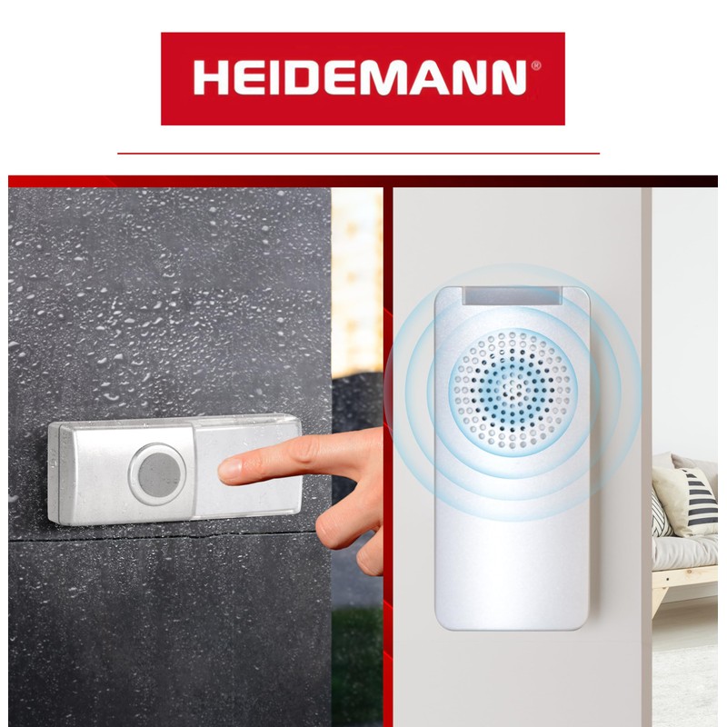 HEIDEMANN Funkgong Komplett-Set with Blitzlicht 70805 HX Walk
