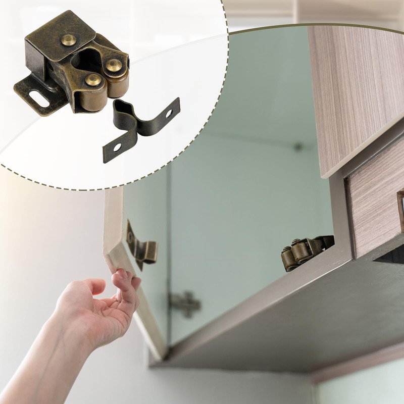 Bonuci 20 Pcs Cabinet Door Latch and Catch Hardware Double