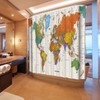 LIVETTY World Map Bathroom Shower Curtains Fabric Shower Curtain Waterproof