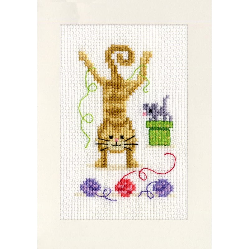 Vervaco Counted Point Kit, White, 10.5 x 15 cm