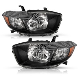 TUSDAR Headlight Assembly Compatible with 2008 2009 2010 Toyota Highlander Left Driver and Right Passenger Side