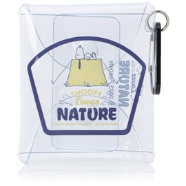 Snoopy snoopy0372 Clear Multi Case, SS Size, Small Items, Includes Carabiner, Earphone Pouch, Mini Wired/Wireless Storage, Airpods Case, Bag Accessories, Pouch, For Work or School Commutes, Women's,