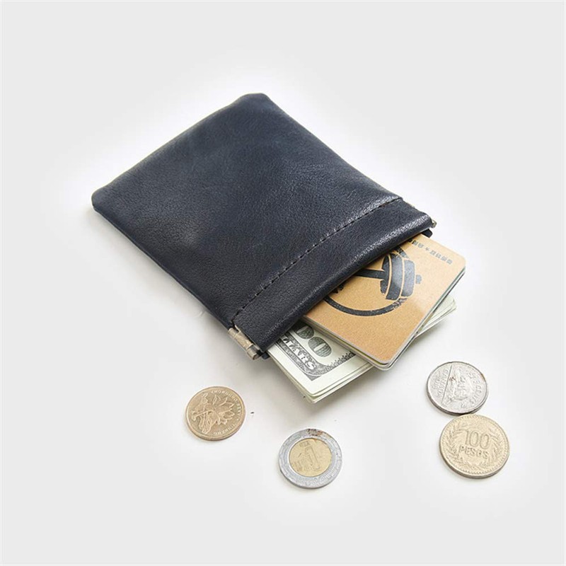 Coin Case, Men's, Coin Purse, Spring Opening, PU Leather, Mini