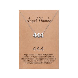 Sunique Angel Number Necklace for Women 444 Necklace Numerology Jewelry Gifts for Women