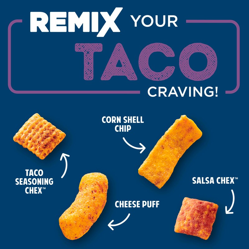 Chex Mix Remix Zesty Taco Snack Mix, 4.25 OZ (Pack