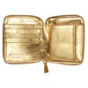 Comme des Garcons SA2100G Bi-Fold Wallet, Gold and Silver, gold,
