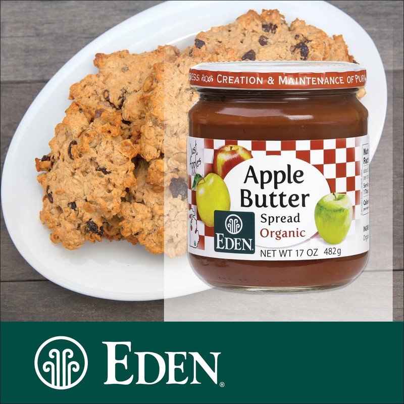 Eden Organic Apple Butter Spread, No Sugar Added, Great Lakes