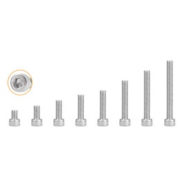 Guard4U 160Pcs #8-32 UNC Stainless Steel Hex Socket Head Cap Screws Nuts Assortment Kit- #8-32x 1/4" 5/16" 3/8" 1/2" 5/8" 3/4" 7/8" 1"