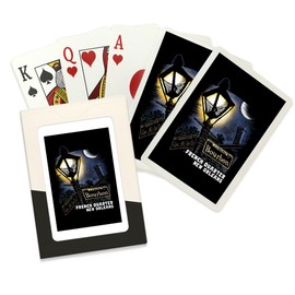 New Orleans, Louisiana, French Quarter, Bourbon Street, Scratchboard, (52 Playing Cards, Poker Size Card Deck with Jokers)