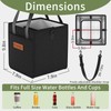 Foyego Drink Carrier Bag with Handle and Strap, 4 Compartment,