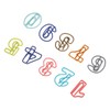 100 Cute Number Style Paper Clips Durable Metal File Organizer