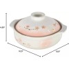 JapanBargain Sakura Clay Pot for Cooking Donabe Hot Pot Earthenware