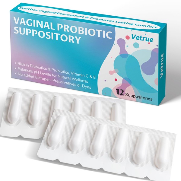 Vaginal Probiotic Suppository, Feminine Health for Comfort, pH Balance, Odor