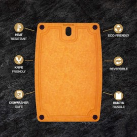 Barenthal 2-piece Composite Cutting Board Set, Non-Porous, BPA Free, Reversible, Dishwasher Safe, Butcher Block Set with Built in Juice Grooves, Medium (8.58” x 12.5”) and Small (7.68” x 10.35”)