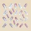 Cute Medium Coffin Press on Nails 24Pcs False Fake Nails