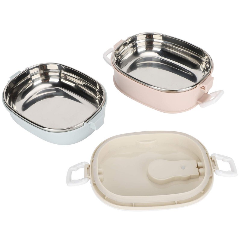 01 Portable Stainless Steel Insulated Thermal Lunch Box, 2 Layer,