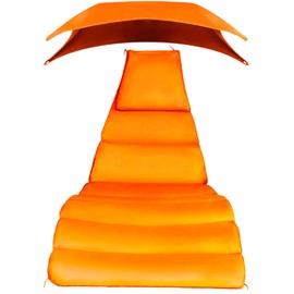 Weatherproof Replacement Cushion Pad and Umbrella for Hanging Lounge Chair Outdoor Chaise Hanging Hammock Chair - Long-Lasting, Fade-Resistant, Quick-Dry, Outdoor Lounge Replacement Set - Rust