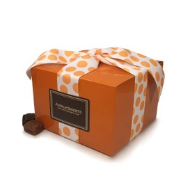 AvenueSweets - Handcrafted Individually Wrapped Soft Caramels - Orange 1.5 lb Gift Box - Customize Your Flavors