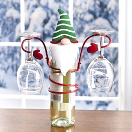 Wine Bottle&Glass Holder-Gnome