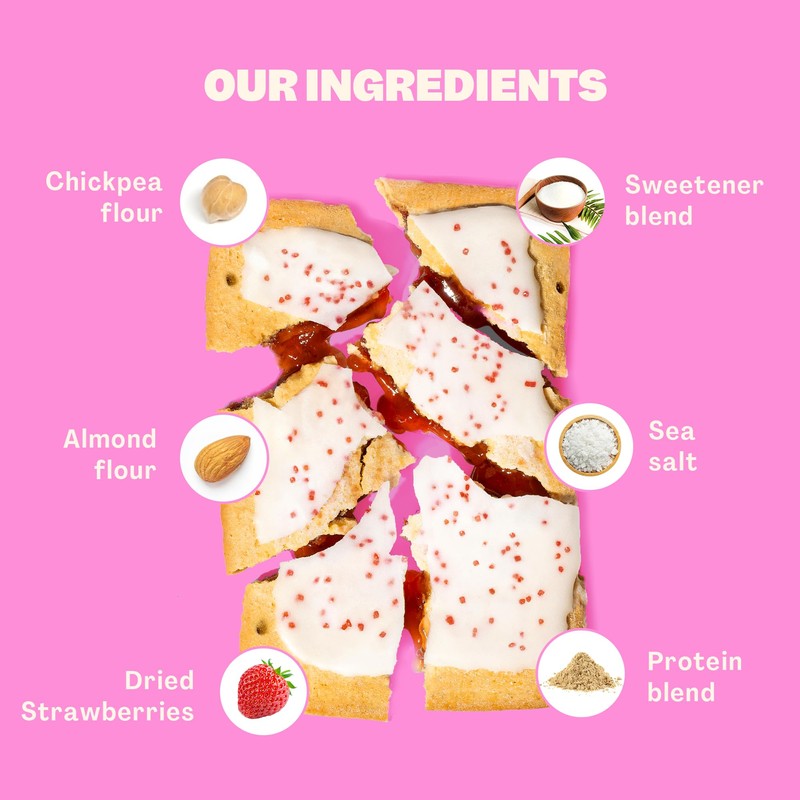FLINGS Toaster Pastries - Strawberry | High Protein, No Sugar