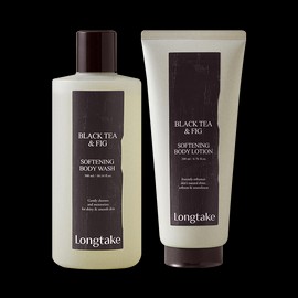 Longtake [롱테이크]블랙티앤피그 소프트닝 바디워시+바디로션 [Longtake] Black Tea and Fig Softening Body Wash + Body Lotion