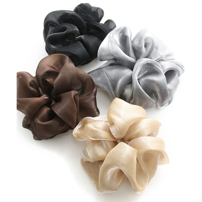 Vingtaine HS-169 Chouchou Shiny Organza Plain, Sheer, Transparent, Volume, Simple,,