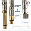 Sanitary Fittings Connection Hose M 8 x 1 Short 3/8