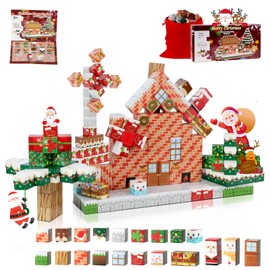 Magnetic Building Blocks - Build Mine Magnet World Christmas Set, Magnetic Blocks STEM Sensory Toys for Boys Girls Age 3+ Years Old Magnetic Construction Cube Toys for Ages 3 4 5 6 7 8 Kids Toddlers
