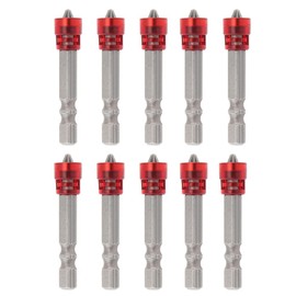 Saipor 10pcs PH2 Magnetic Phillips Screwdriver Bit 1/4 Inch Hex Shank Drywall Screw Depth Setter Cross Head Drywall Screw Driver Bit Set, 48mm