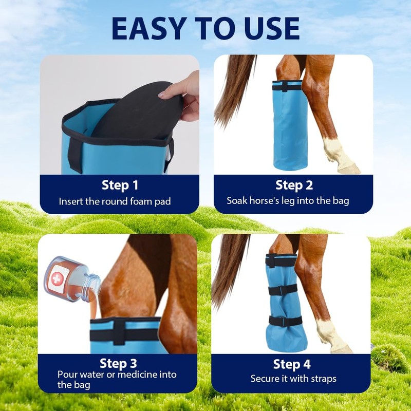 COMFPET Hoof Soaking Boot for Hoof Problems, White Line Disease,