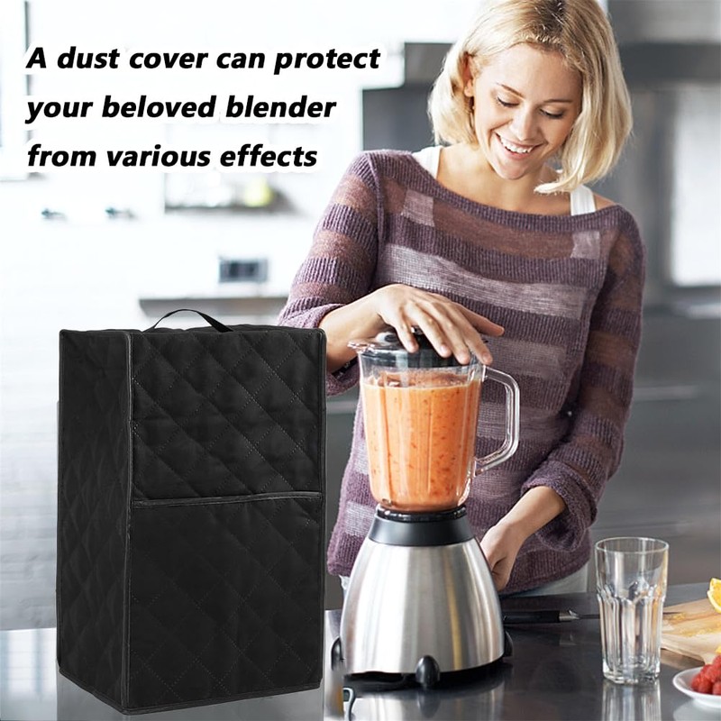 CALIDAKA Blender Dust Cover, Compatible with Most Blenders, Polyester, Black