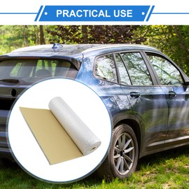 VekAuto 1 Pc Heat Sound Deadener Insulation Mat , 6.46sq.ft Sound Proofing Material Mat Universal for Car Aluminum White