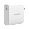 Elecom EC-YAC04WH USB Wall Charger, 100W (USB PD Compatible), Type