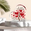 1st Wedding Heart Shaped Acrylic Plaque Present Ornament with Sayings
