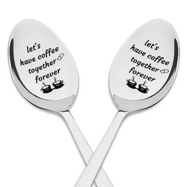 Funny Coffee Spoons Gift for Couple Valentines Gifts for Husband Boyfriend Gifts from Girlfriend Wife Birthday Gifts for Women Friends Graduation Gifts for Daughter Son from Mum and Dad Presents